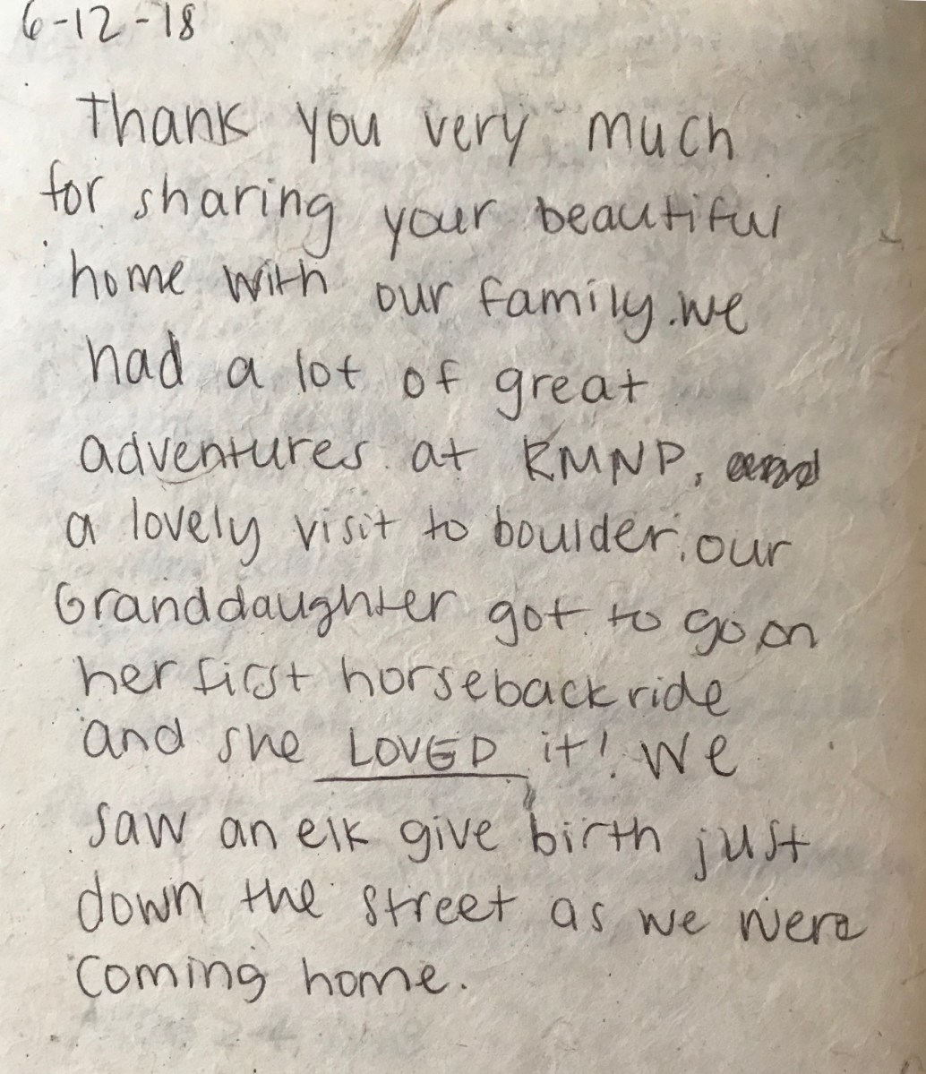 Fish Creek Estes Park Vacation Home Review - 03/2/2018