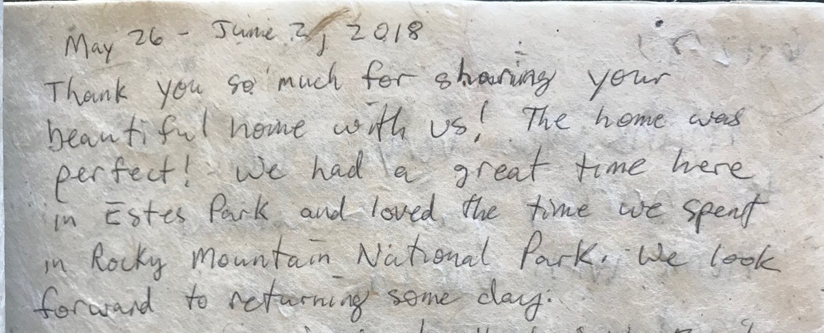 Fish Creek Estes Park Vacation Home Review - 03/2/2018